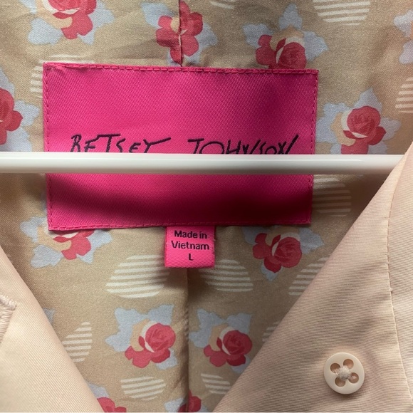 RARE Betsey Johnson Flared Skirted Trench Coat Y2K VTG Size L - Picture 6 of 14